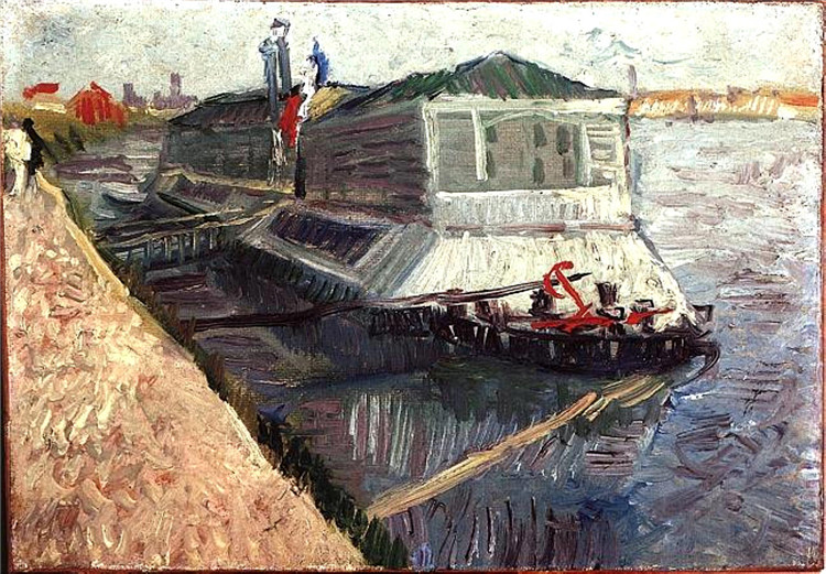 Bathing Float On The Seine At Asnieres